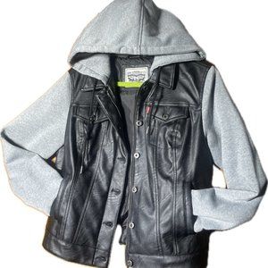 Levi's Hybrid Classic Faux Leather/Cotton Trucker Jacket I Size L